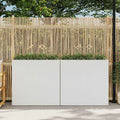 Garten-Hochbeet mit 4 Töpfen 2 Stk. Poly Rattan Weiß