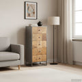 Highboard mit Schubladen 45x30x100 cm Altholz Massiv