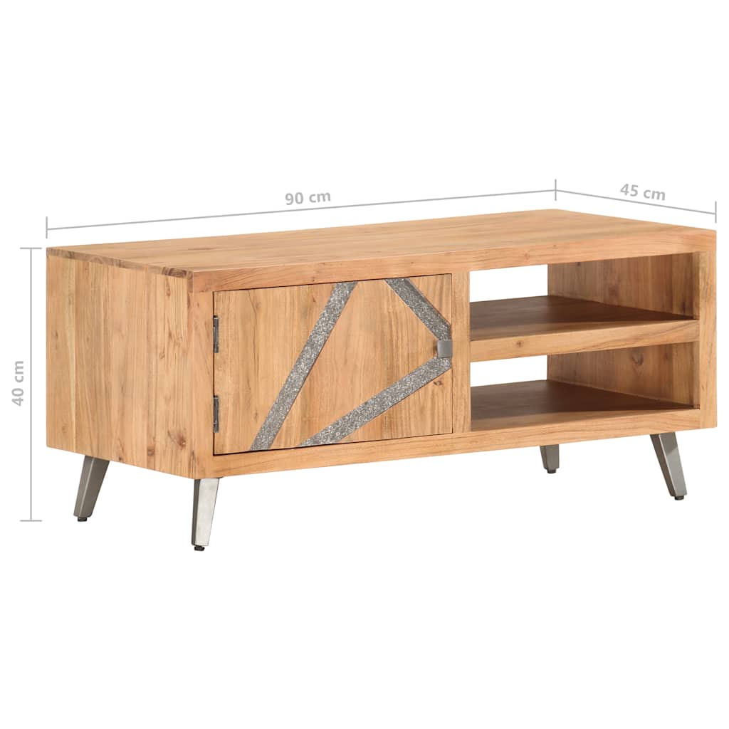 Couchtisch 90×45×40 cm Massivholz Akazie