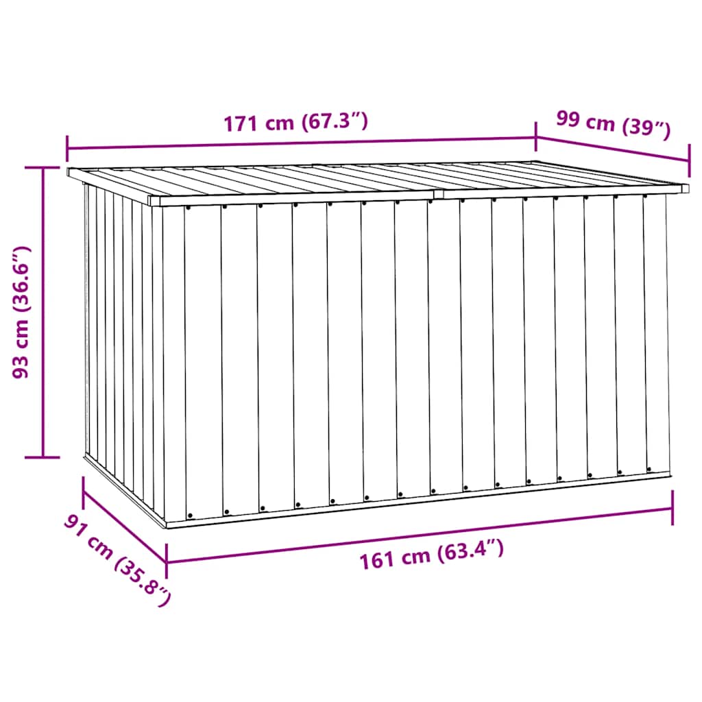 Gartenbox Braun 171 x 99 x 93 cm