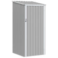 Gerätehaus Grau 87x98x159 cm Verzinkter Stahl
