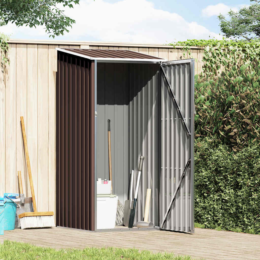 Gerätehaus Braun 87x98x159 cm Verzinkter Stahl