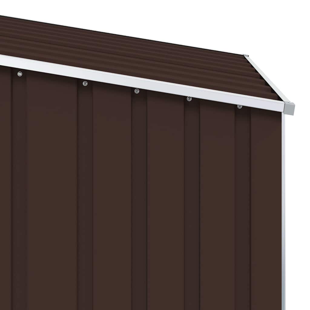 Gerätehaus Braun 87x98x159 cm Verzinkter Stahl