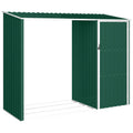 Garten Brennholzlager Grün 245x98x159 cm Verzinkter Stahl