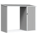 Garten Brennholzlager Grau 245x98x159 cm Verzinkter Stahl