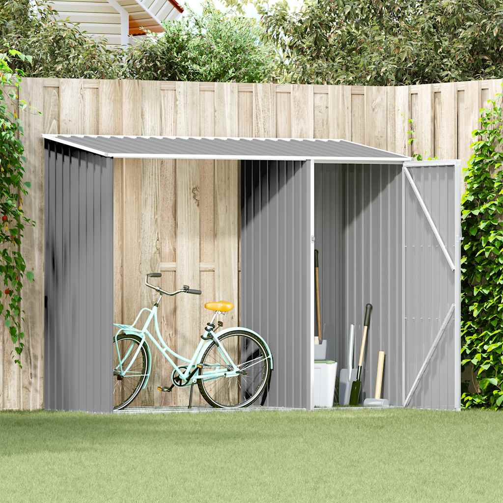 Garten Brennholzlager Grau 245x98x159 cm Verzinkter Stahl