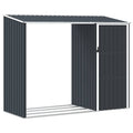 Garten Brennholzlager Anthrazit 245x98x159 cm Verzinkter Stahl