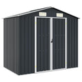 Gerätehaus Anthrazit 205x129x183 cm Verzinkter Stahl