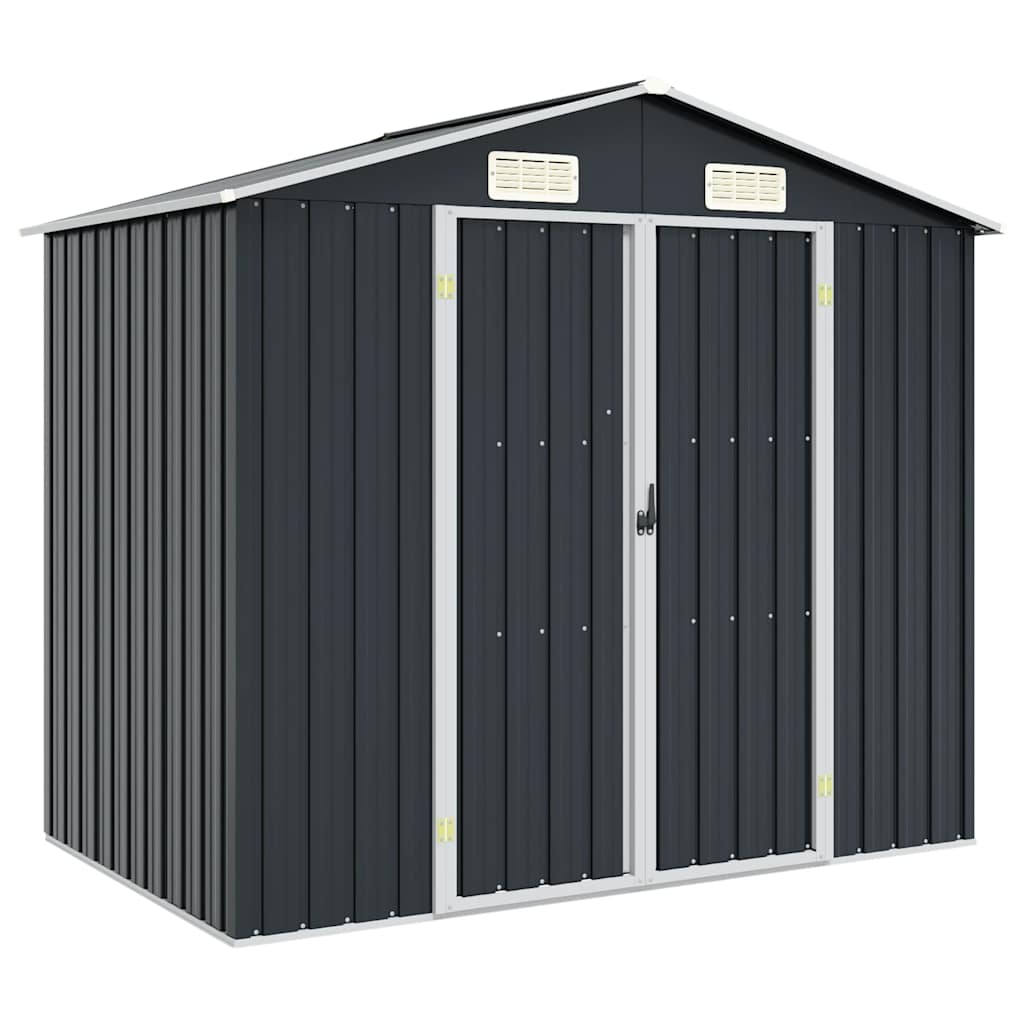 Gerätehaus Anthrazit 205x129x183 cm Verzinkter Stahl