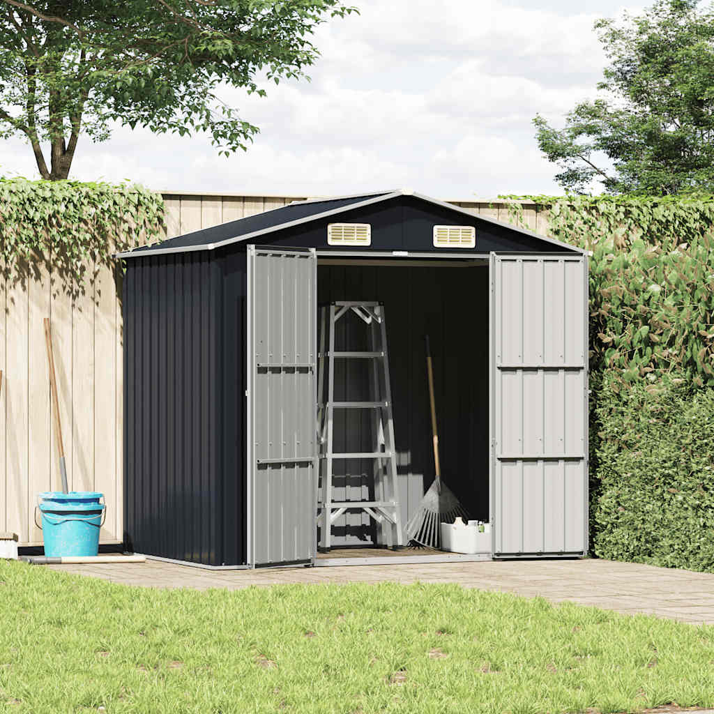 Gerätehaus Anthrazit 205x129x183 cm Verzinkter Stahl