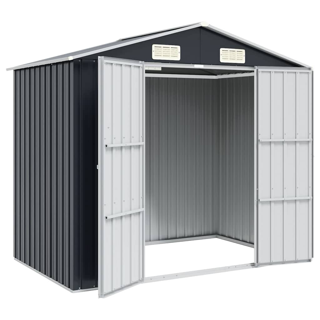 Gerätehaus Anthrazit 205x129x183 cm Verzinkter Stahl
