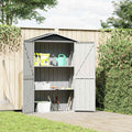 Gerätehaus Anthrazit 116x45x175 cm Verzinkter Stahl