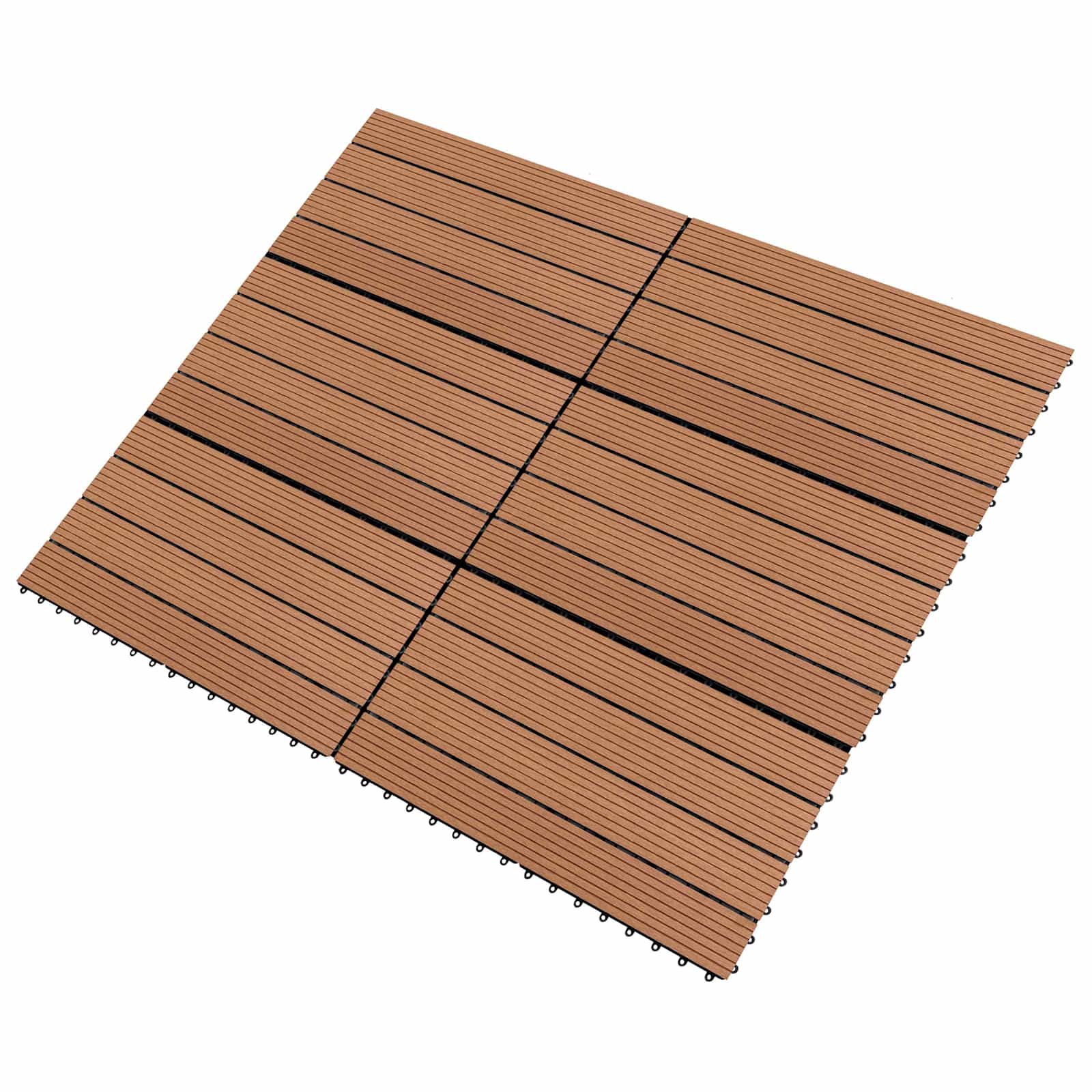 Terrassenfliese 6 pcs Braun 60 x 30 cm WPC