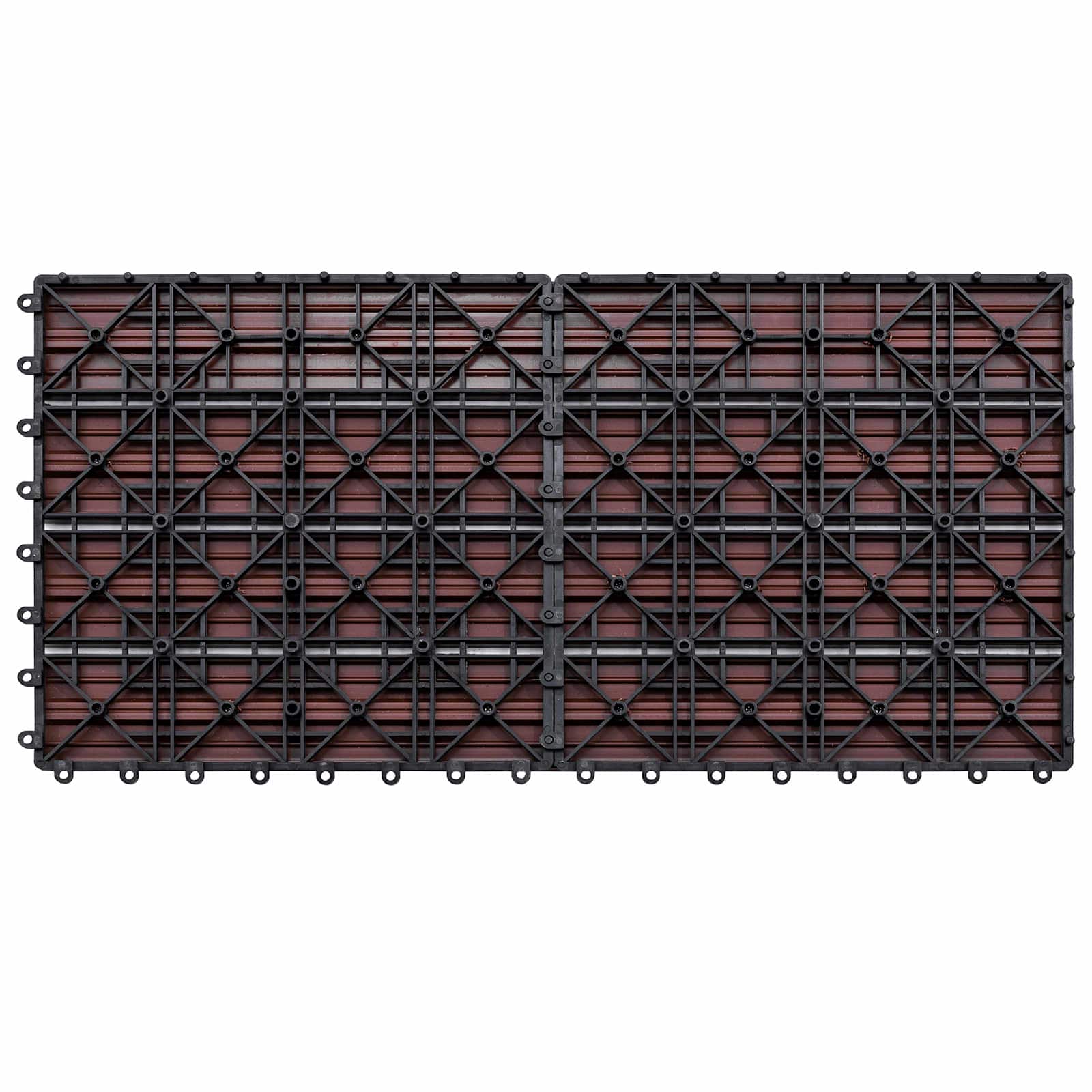 Terrassenfliese 6 pcs Braun 60 x 30 cm WPC