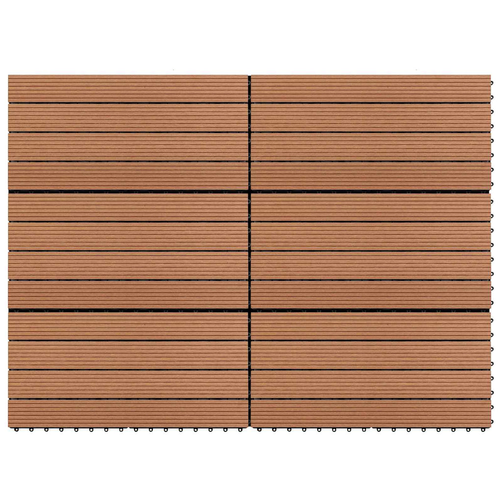 Terrassenfliese 6 pcs Braun 60 x 30 cm WPC