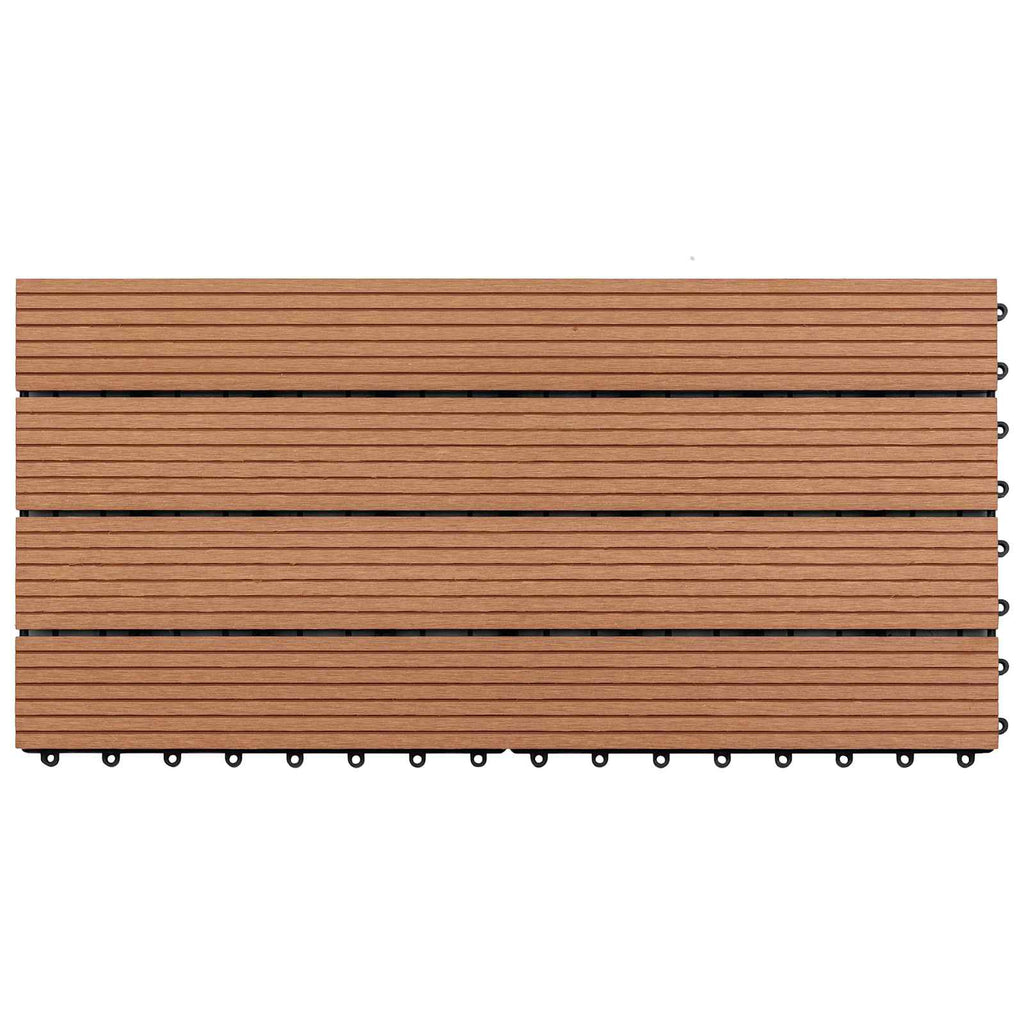 Terrassenfliese 6 pcs Braun 60 x 30 cm WPC