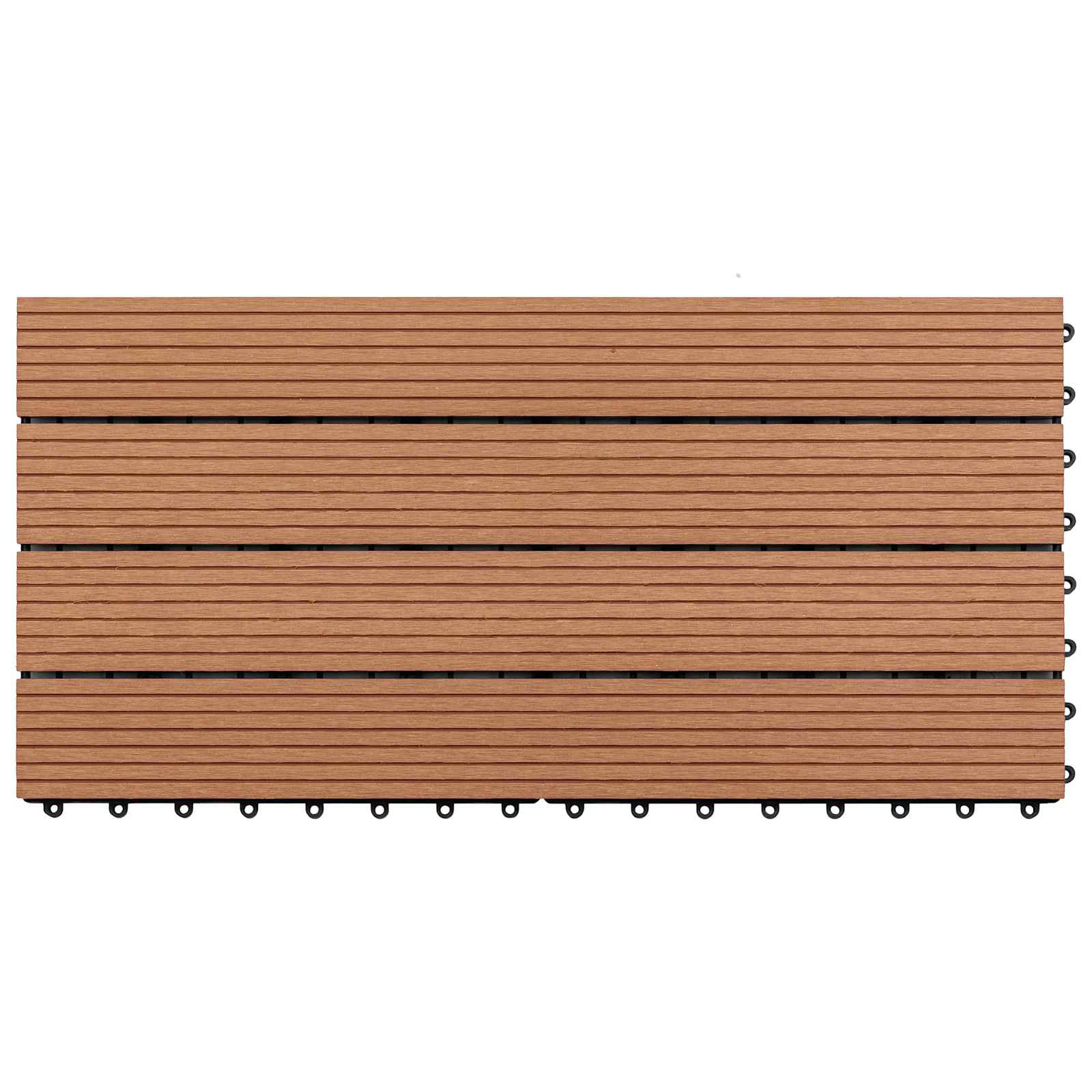 Terrassenfliese 6 pcs Braun 60 x 30 cm WPC