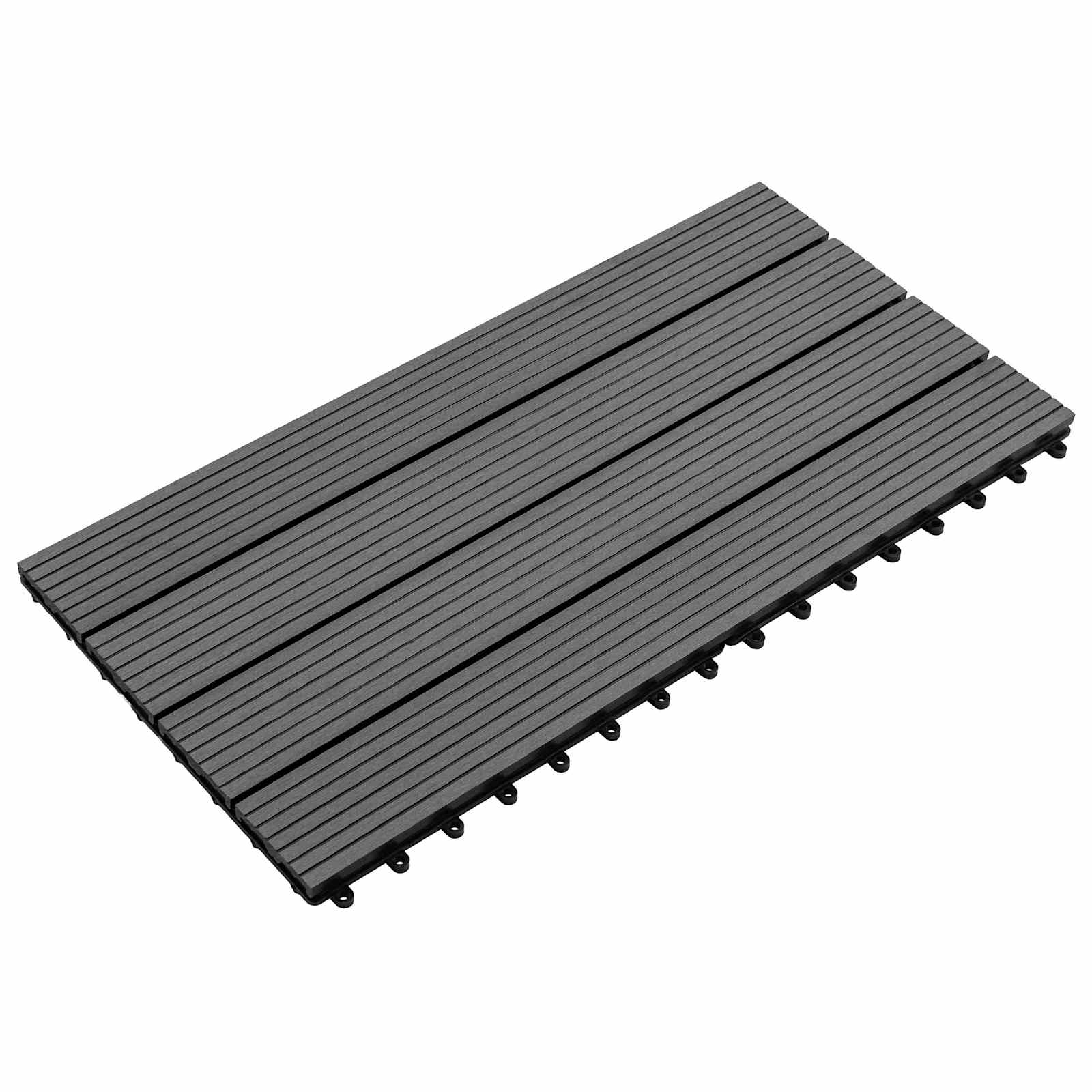 Terrassenfliese 6 pcs Grau 60 x 30 cm WPC