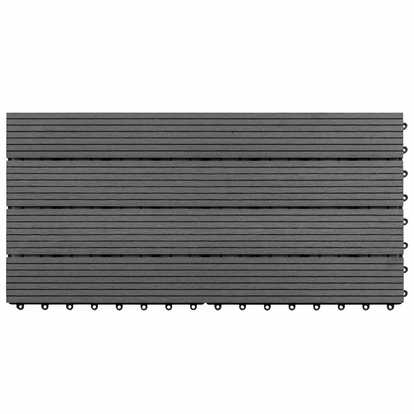 Terrassenfliese 6 pcs Grau 60 x 30 cm WPC