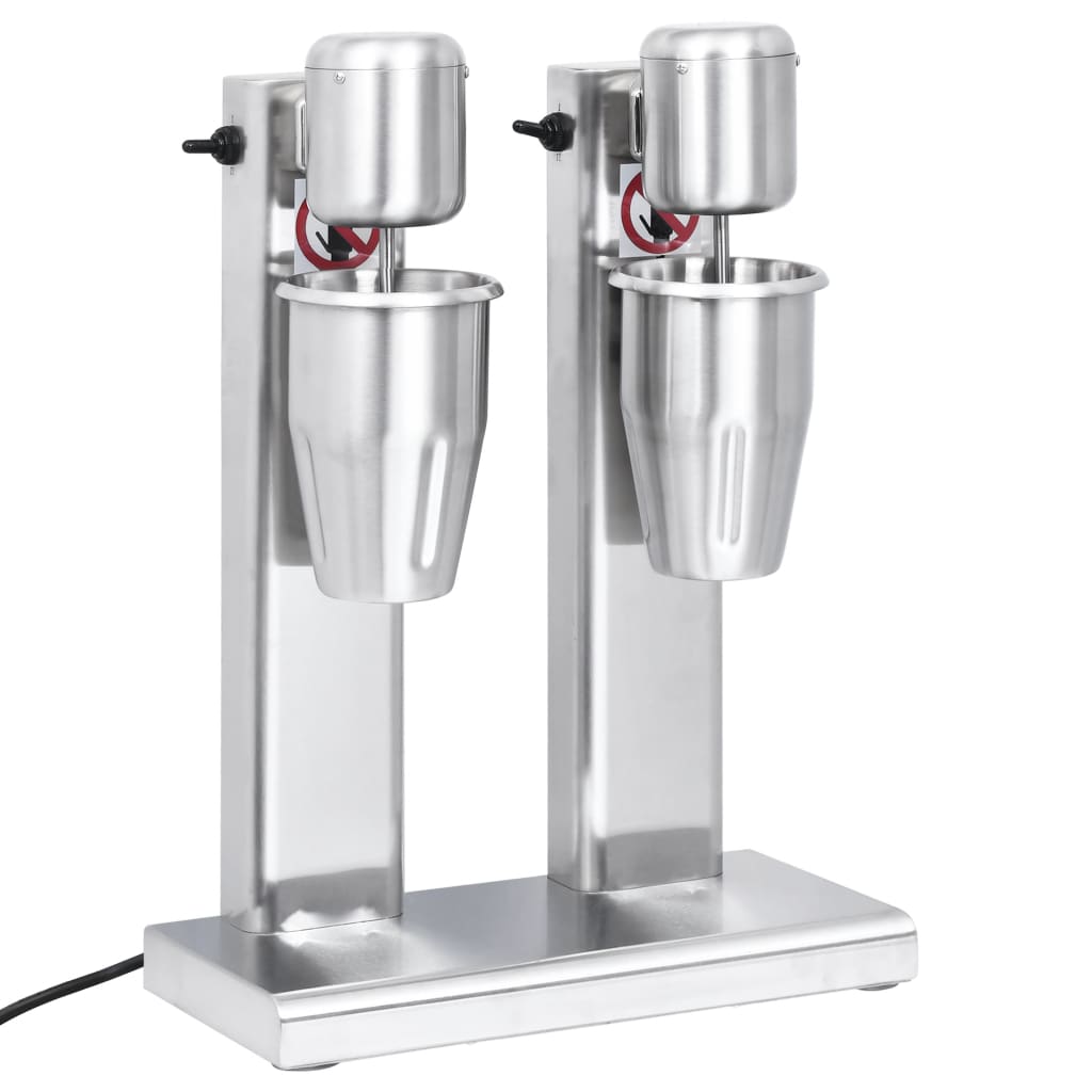 Milchshake-Mixer mit zwei Bechern Edelstahl 2 L