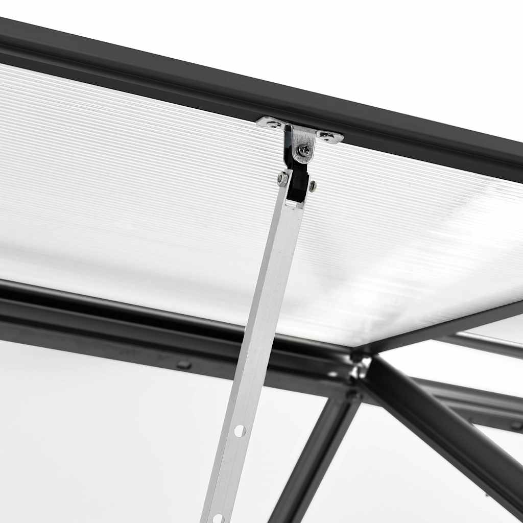 Gewächshaus mit Fundament Anthrazit Aluminium 7,03 m²