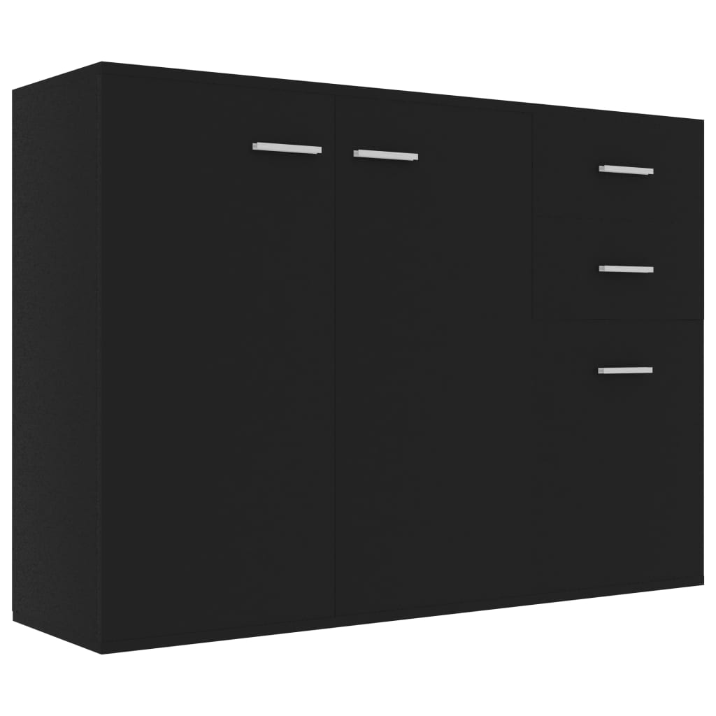 Sideboard Schwarz 105x30x75 cm Holzwerkstoff
