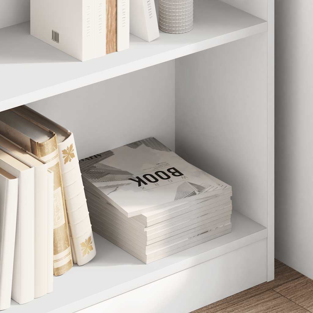 Bücherregal Weiß 80x24x75 cm Holzwerkstoff
