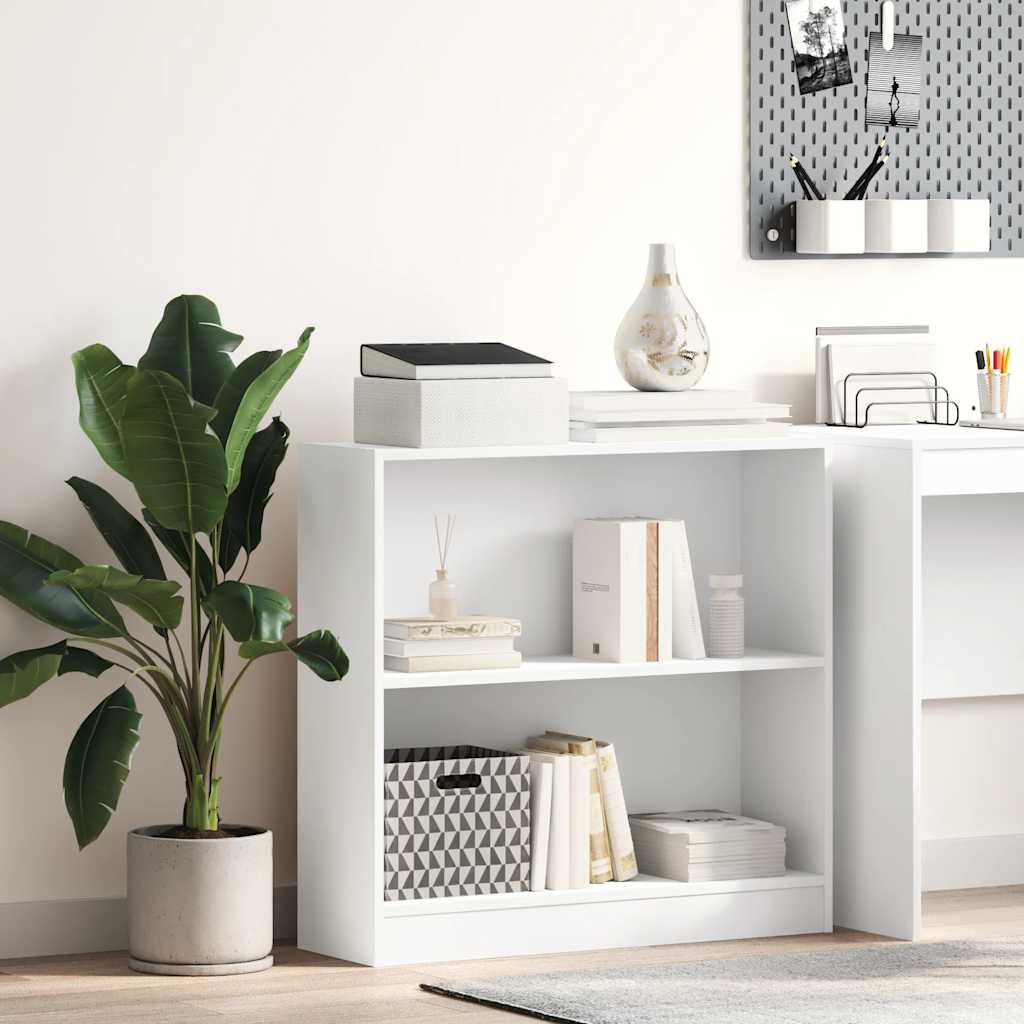 Bücherregal Weiß 80x24x75 cm Holzwerkstoff