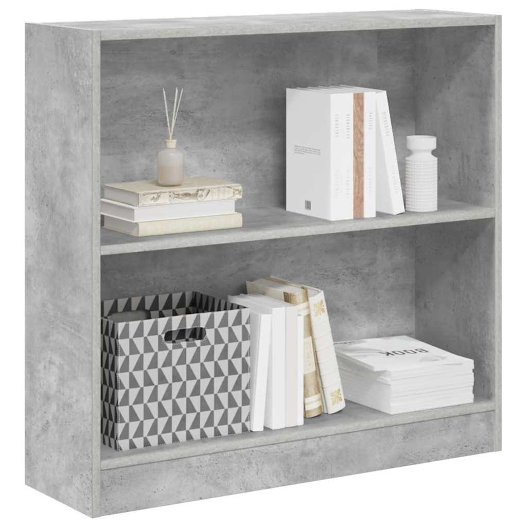 Bücherregal Betongrau 80x24x75 cm Holzwerkstoff
