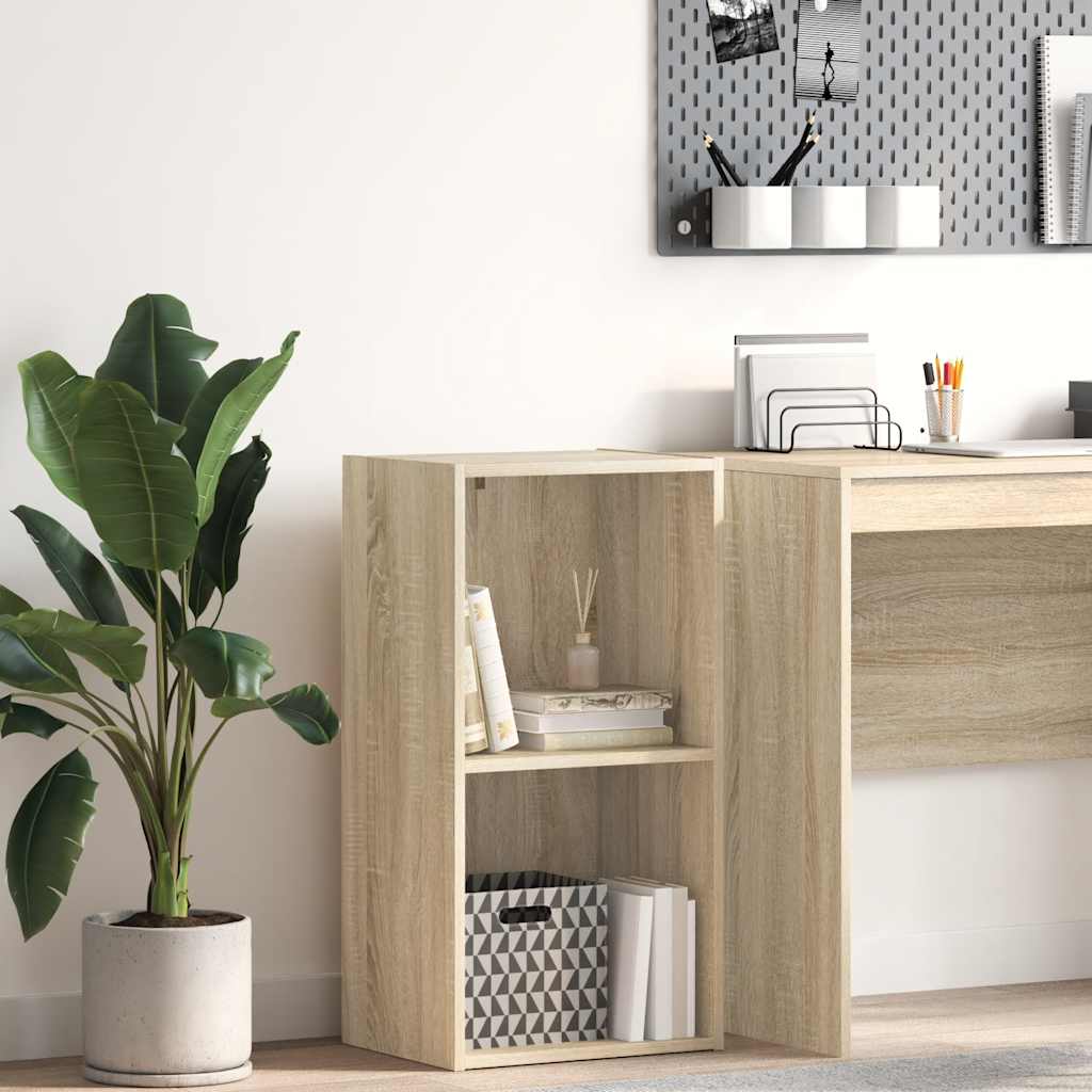 Bücherregal 2 Fächer Sonoma-Eiche 40x30x76,5 cm Holzwerkstoff