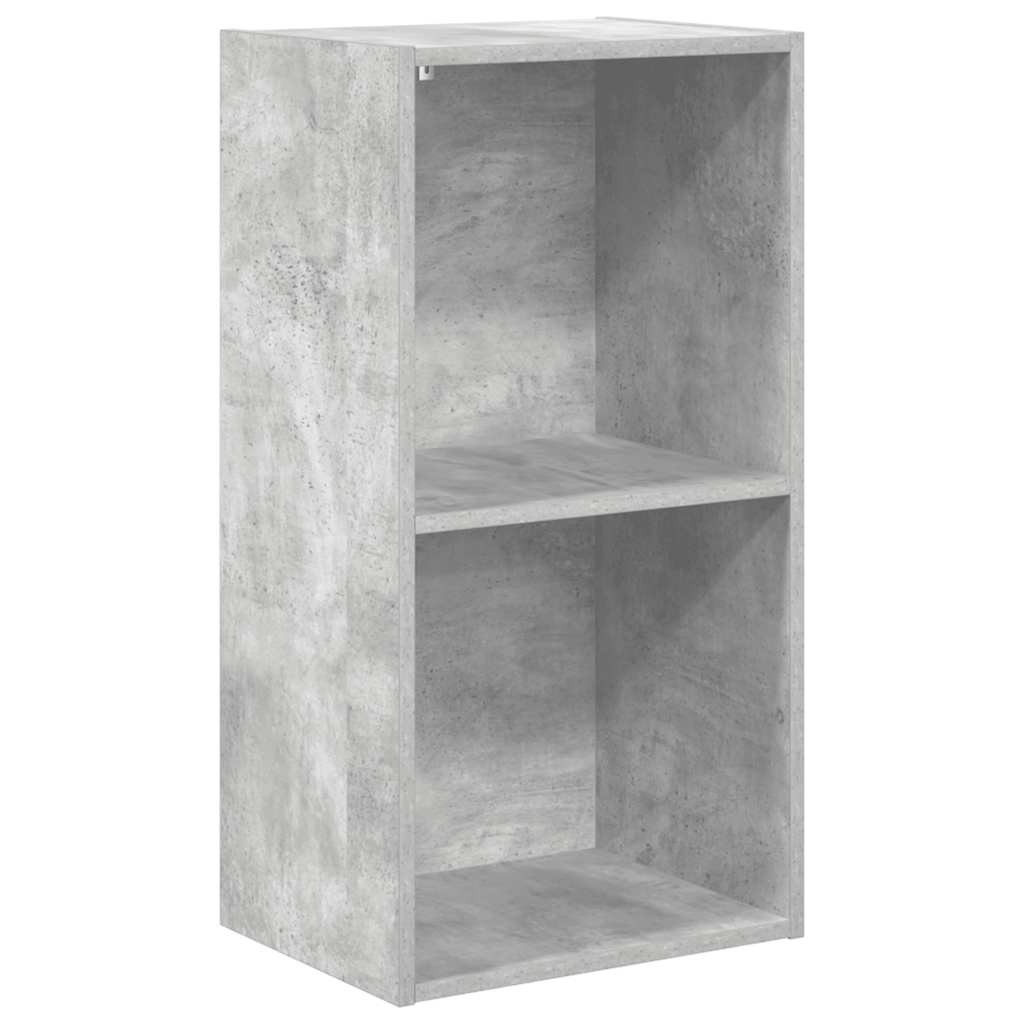 Bücherregal 2 Fächer Betongrau 40x30x76,5 cm Holzwerkstoff