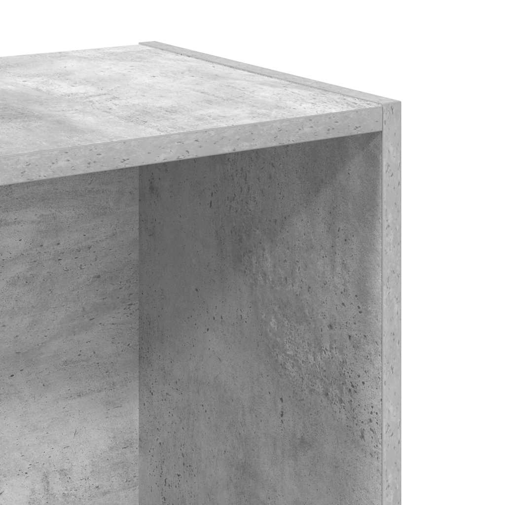 Bücherregal 2 Fächer Betongrau 40x30x76,5 cm Holzwerkstoff