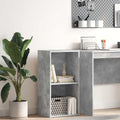 Bücherregal 2 Fächer Betongrau 40x30x76,5 cm Holzwerkstoff