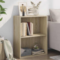 Bücherregal 2 Fächer Sonoma-Eiche 60x30x76,5 cm Holzwerkstoff