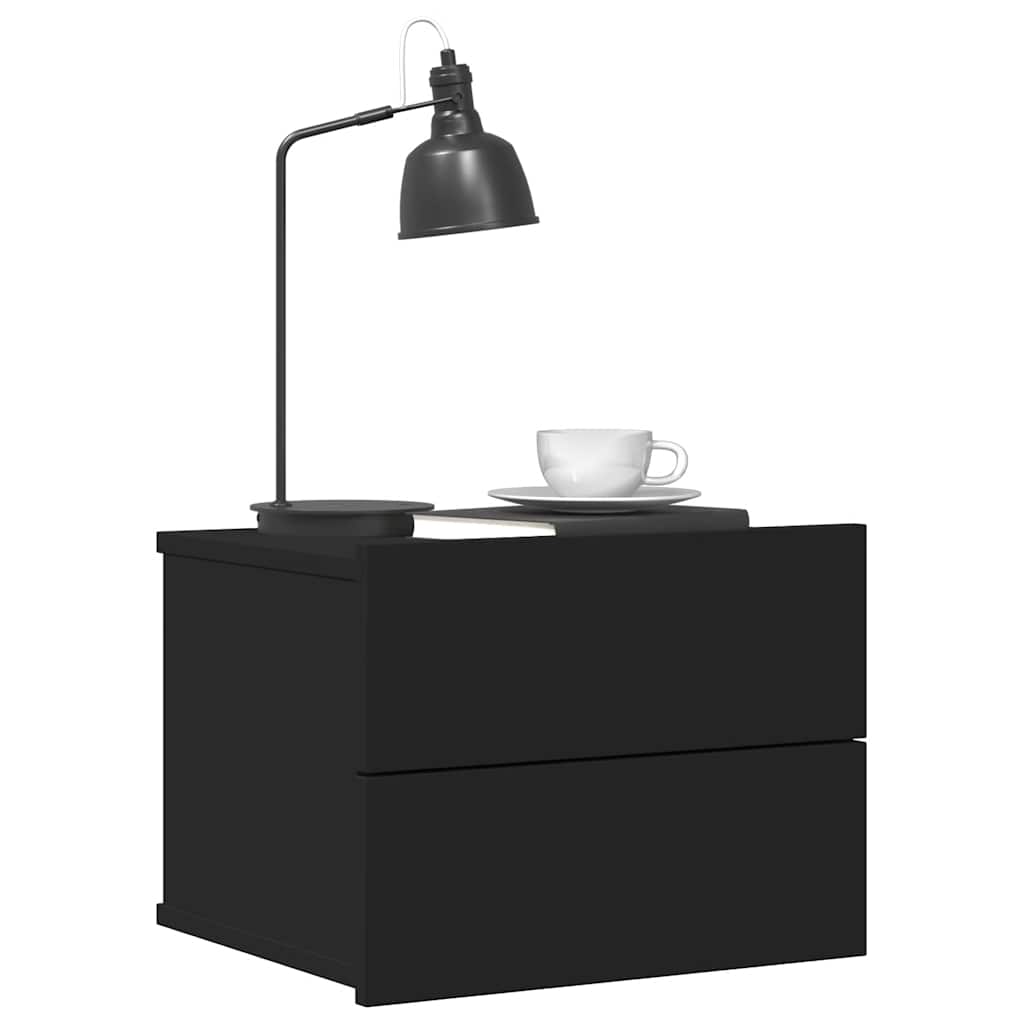 Nachttisch Schwarz 40x30x30 cm Holzwerkstoff