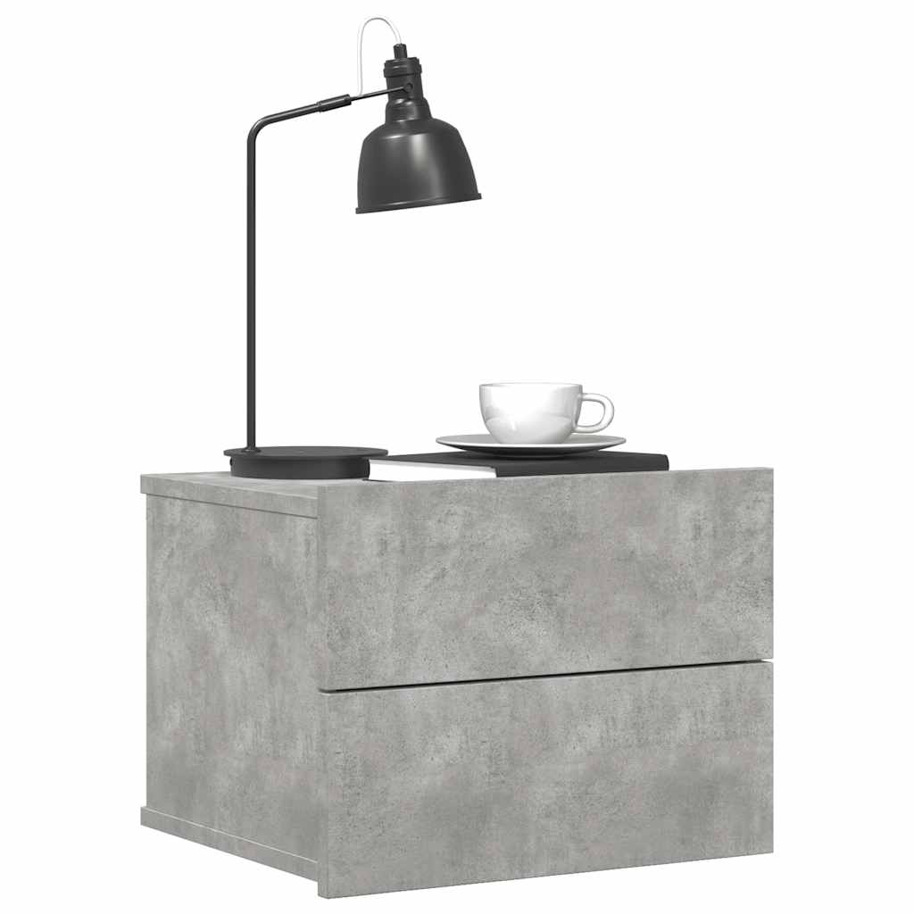 Nachttisch Betongrau 40x30x30 cm Holzwerkstoff