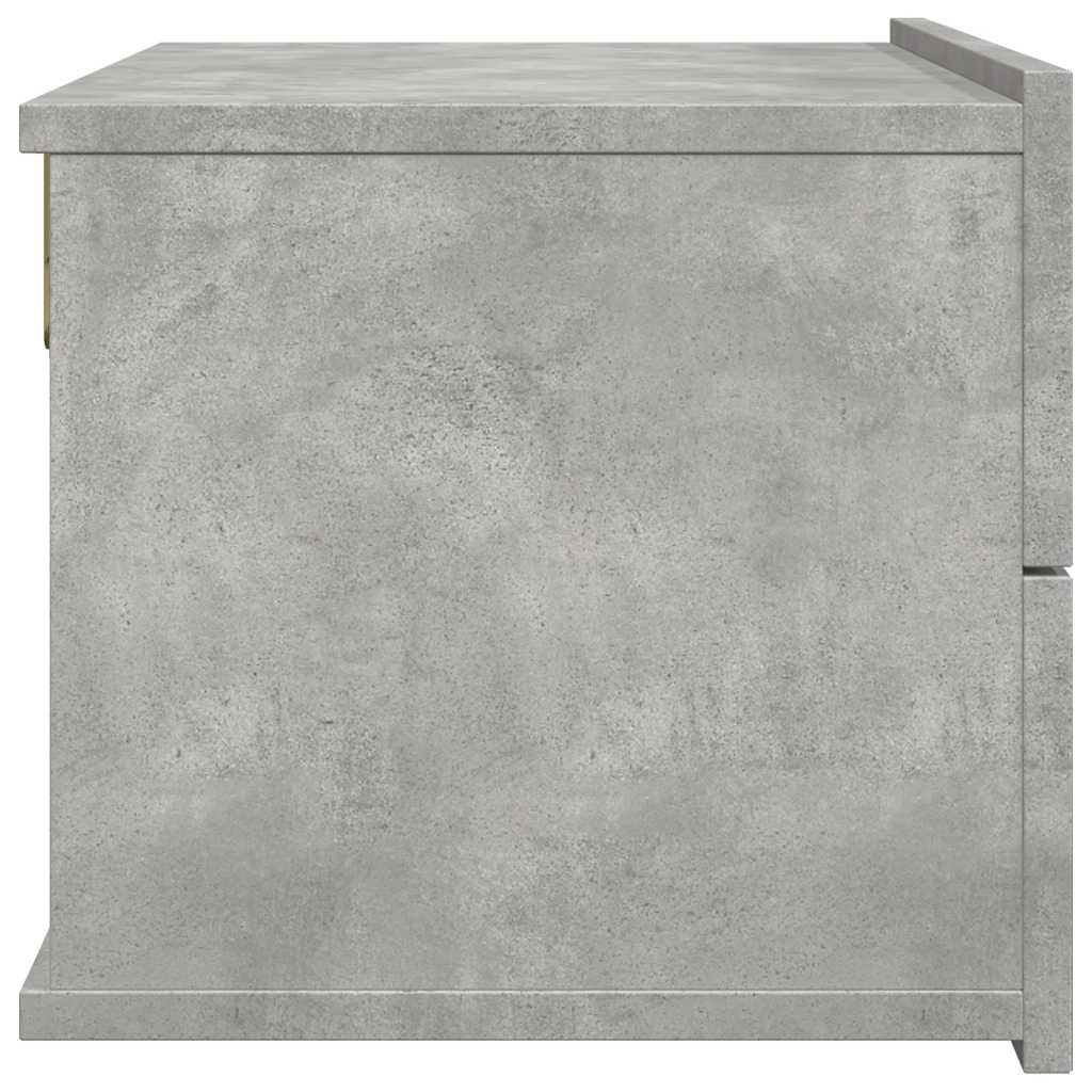 Nachttische 2 Stk. Betongrau 40x30x30 cm Holzwerkstoff