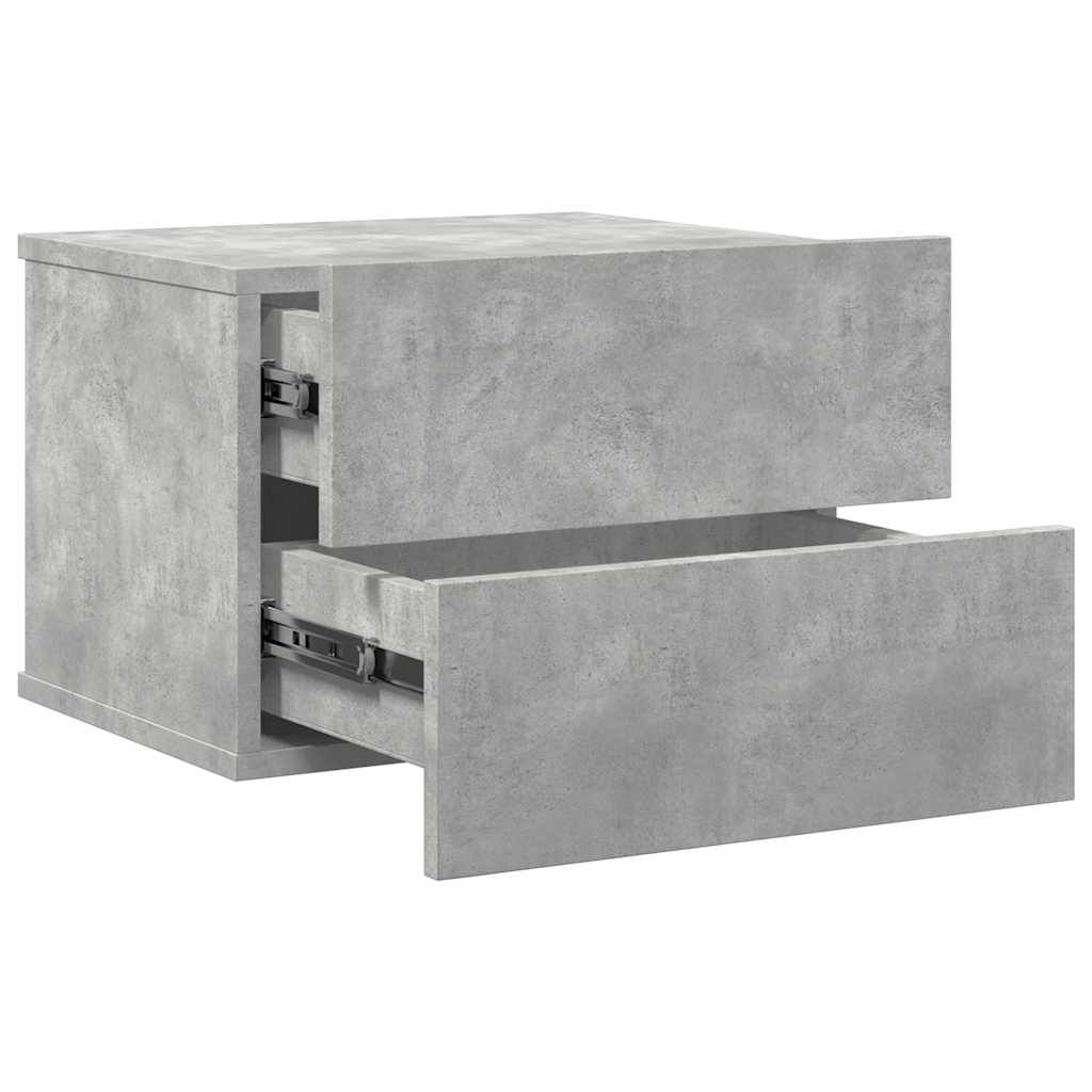 Nachttische 2 Stk. Betongrau 40x30x30 cm Holzwerkstoff