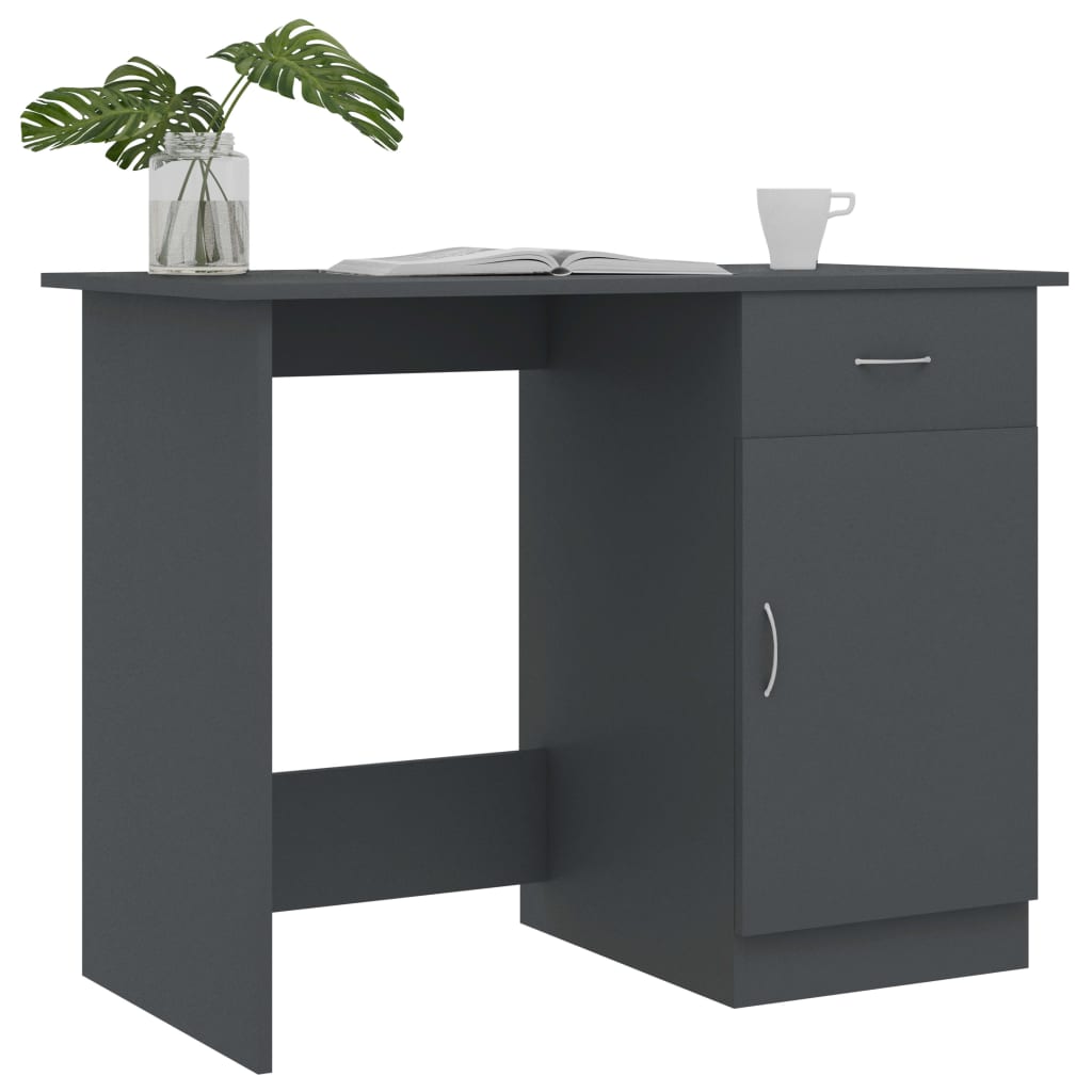 Schreibtisch Grau 100x50x76 cm Holzwerkstoff