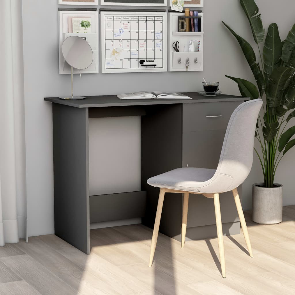 Schreibtisch Grau 100x50x76 cm Holzwerkstoff