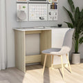 Schreibtisch Weiß Sonoma-Eiche 100x50x76 cm Holzwerkstoff