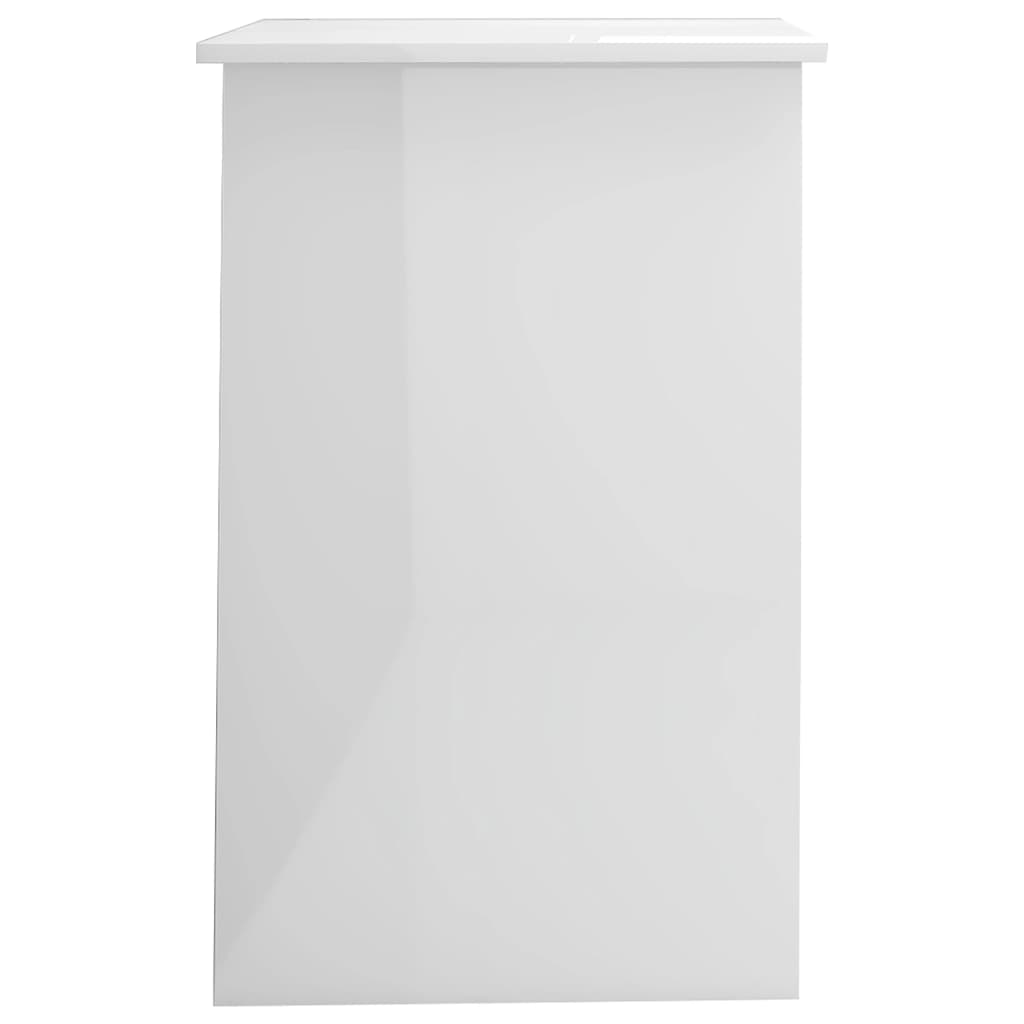 Schreibtisch Hochglanz-Weiß 100x50x76 cm Holzwerkstoff