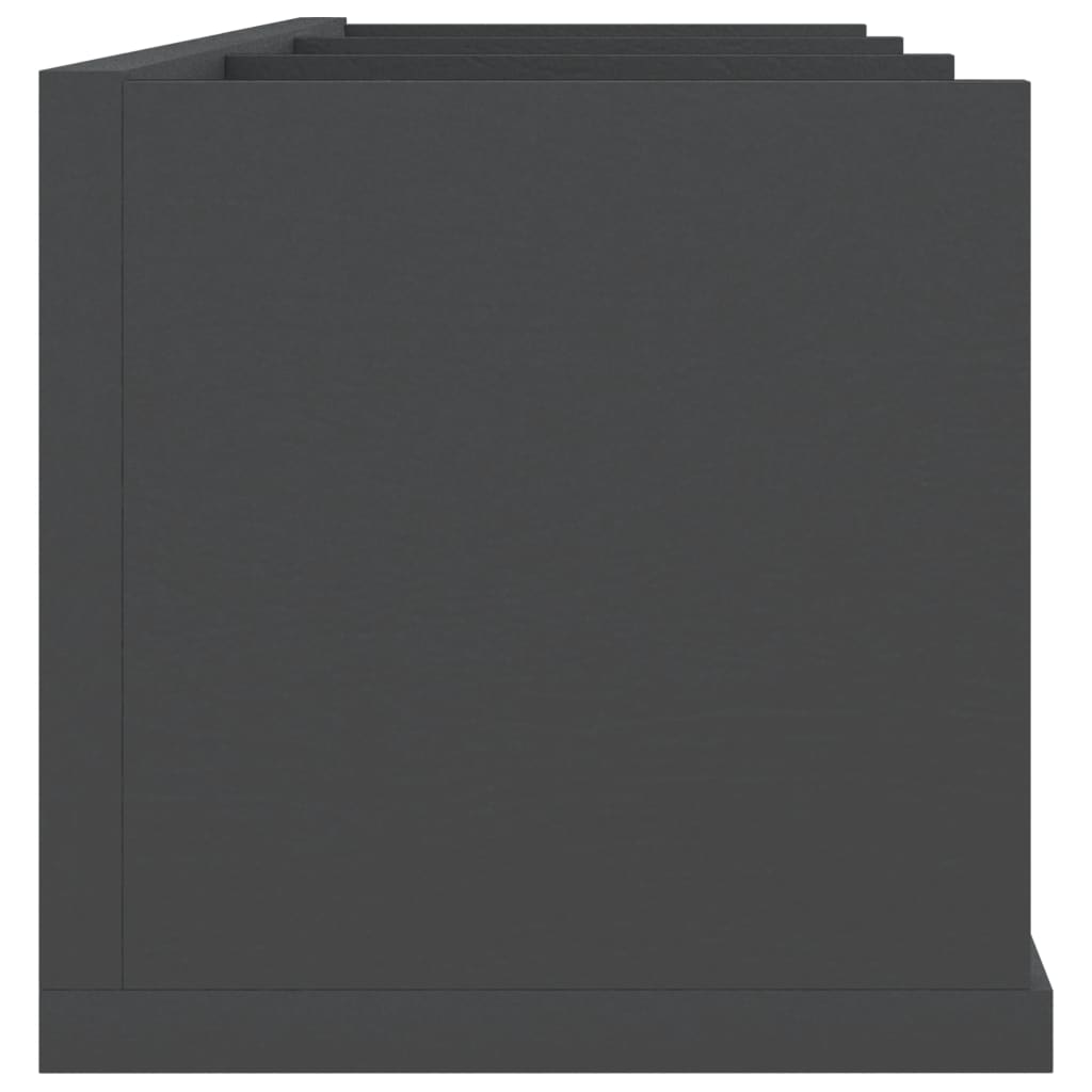 CD-Wandregal Grau 75x18x18 cm Holzwerkstoff