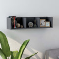 CD-Wandregal Grau 75x18x18 cm Holzwerkstoff