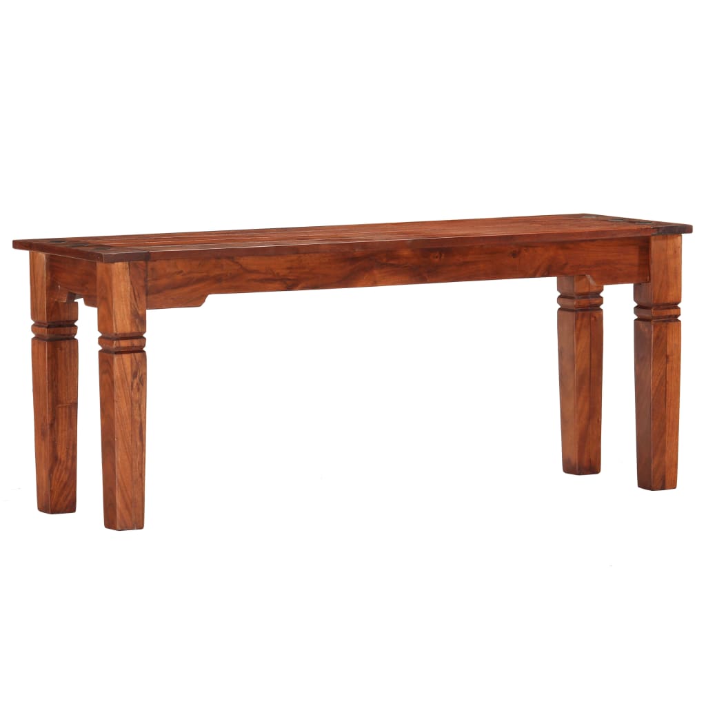 Bank 110 cm Massivholz Akazie