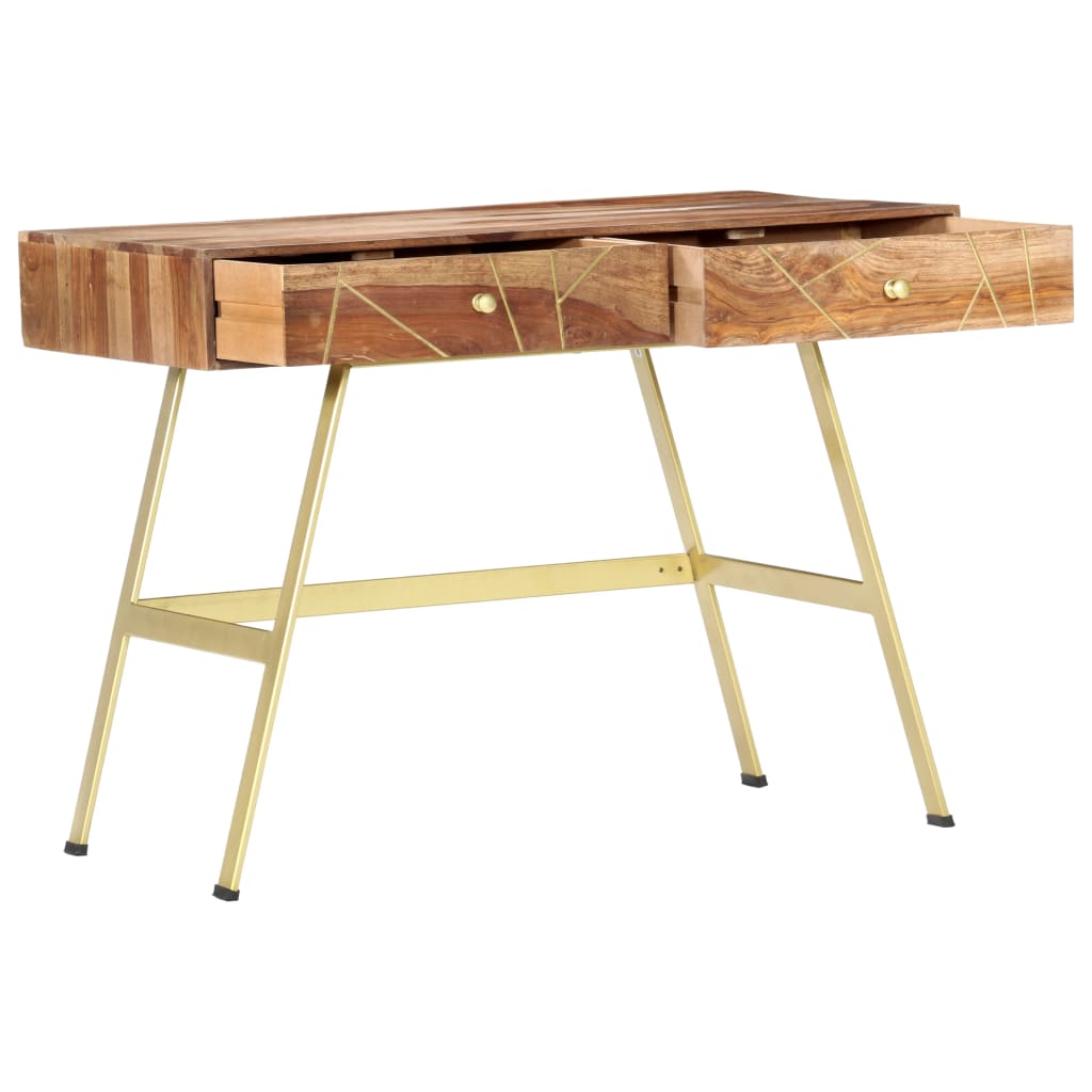 Schreibtisch mit Schubladen 100x55x75 cm Massivholz Akazie