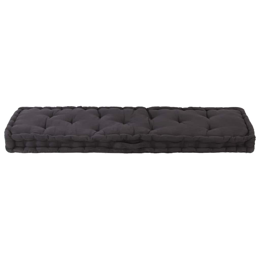 Palettenkissen Baumwolle 120×40×7 cm Schwarz