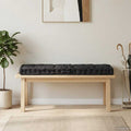 Palettenkissen Baumwolle 120×40×7 cm Schwarz