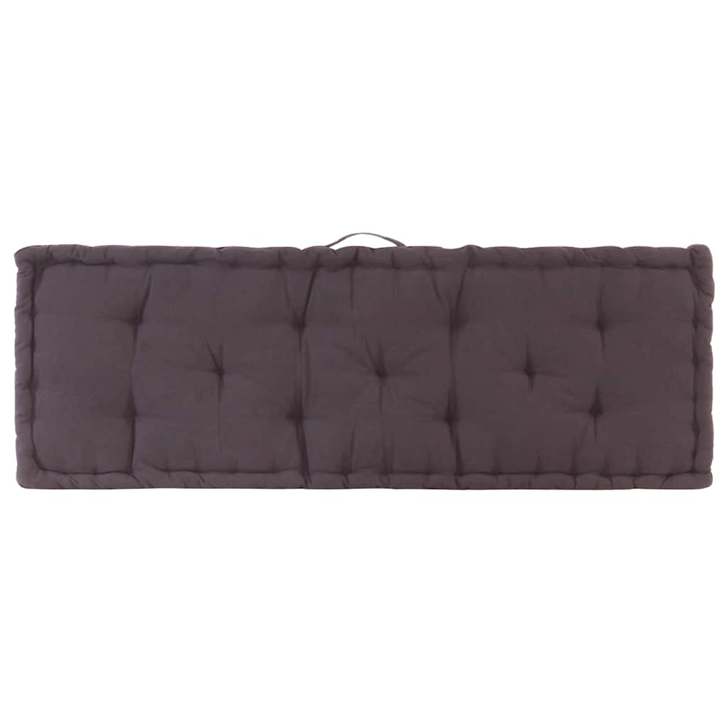 Palettenkissen Baumwolle 120×40×7 cm Anthrazit
