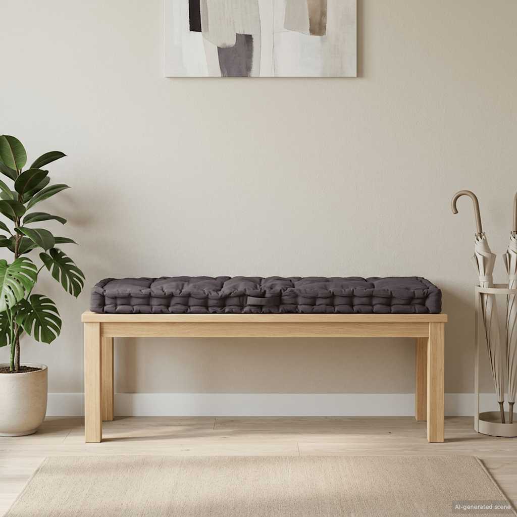 Palettenkissen Baumwolle 120×40×7 cm Anthrazit